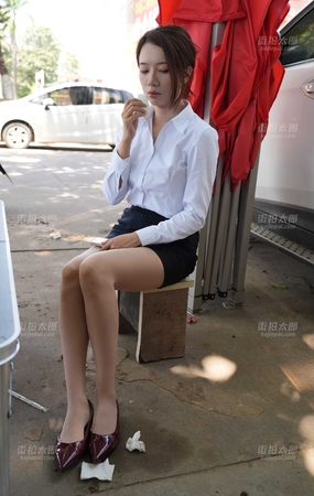 OL衬衣平底肉丝路边摊155P视12min
