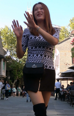 性感包臀裙长靴美腿美女