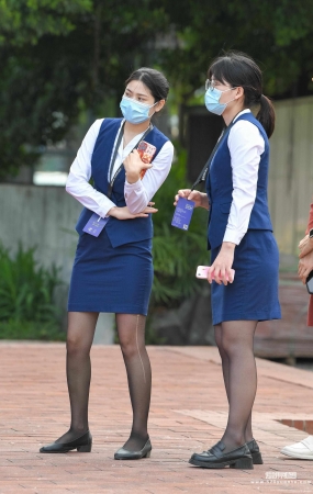 黑色长筒袜职业装美女 22-04-23-127