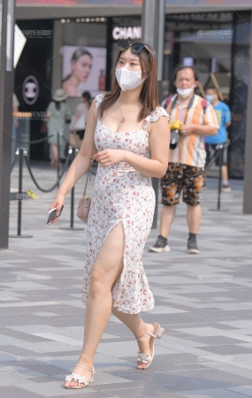 丰腴碎花裙
