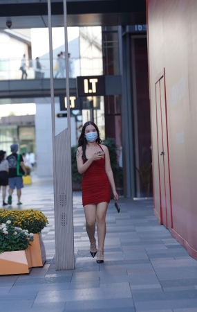 性感红裙