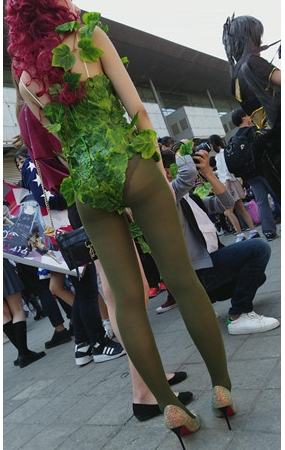 漂亮的绿美人cosplay
