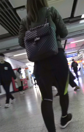 超级紧身运动裤美颜漂亮美女姐姐