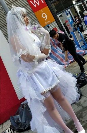 4k-洁白婚纱的可爱二次元少女萌萌哒