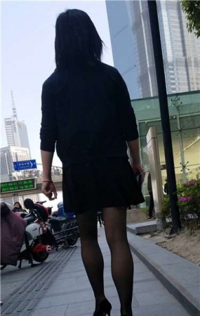 4k超清，街拍气质OL黑丝高跟鞋美女
