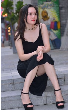 黑色吊带包臀裙美女(71P)
