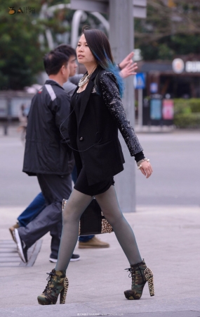 短裙，绿丝，高跟-7P