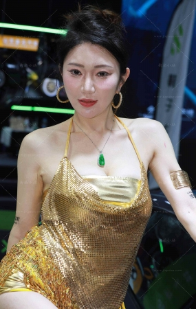 黄金战袍大长腿车模