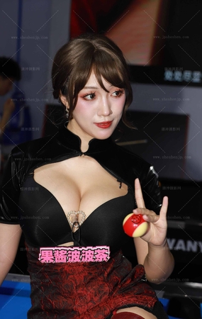 黑丝果酱波波茶-25广州台球展原图+视频 10P