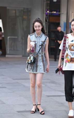 甜美牛仔装