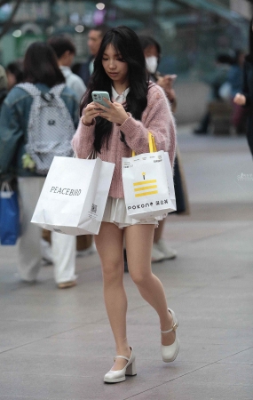 街拍肉丝妹子-14P