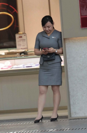 肉丝高跟街拍OL