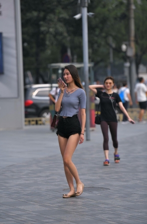 长腿美女街拍