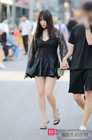 黑色蕾丝裙女友3A3592[406M]