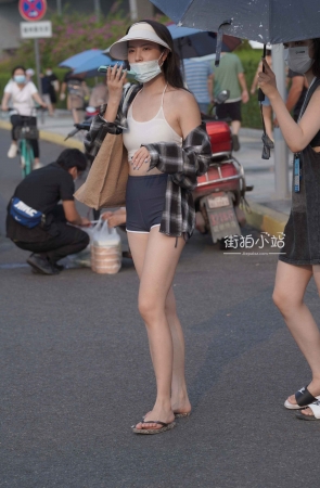 大白腿！人字拖MM