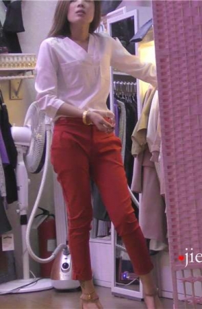 4k-服装店美足高跟性感知性美丽老板娘