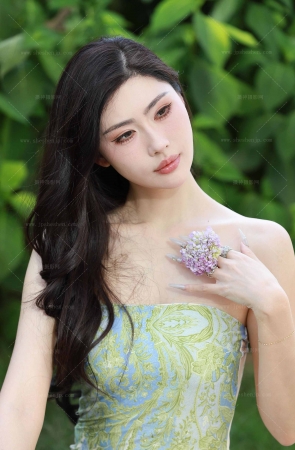 印花连衣裙网红-叶濛雨【套图➕单反视频】