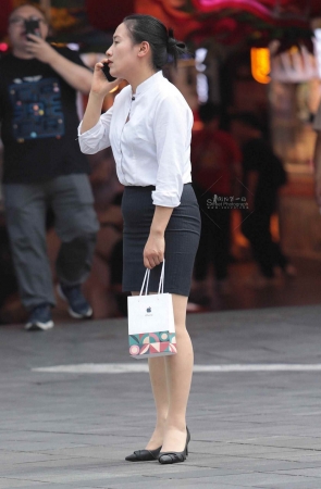 街拍肉丝职业装