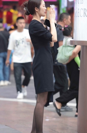 性感街拍黑丝高跟OL-13P