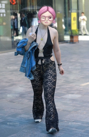 超性感镂空紧身裤