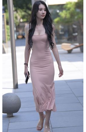 粉色长裙美女(442P)