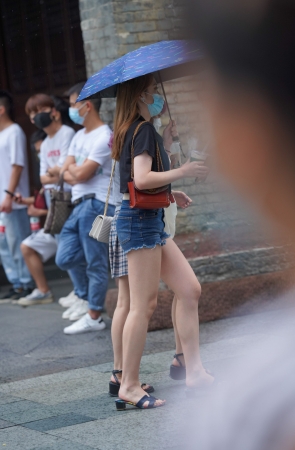 美女的热裤 肉肉又显腿