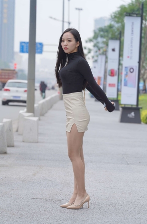 凯恩街拍作品 优雅清新的美丽女孩