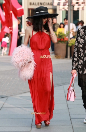 第1323篇高挑红裙美女