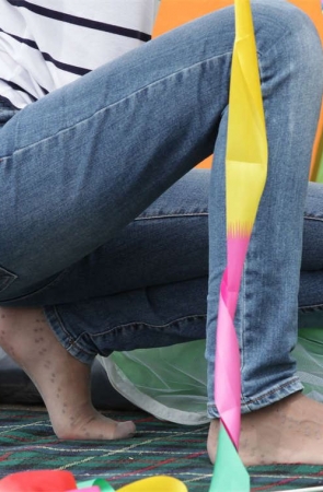 No154 高挑少妇的花纹短丝