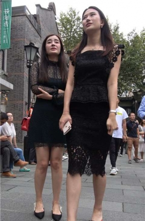 街拍连衣裙御姐美女姐姐