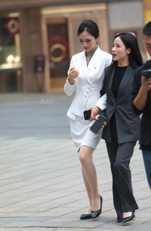 诱惑肉丝街拍高跟OL-14P