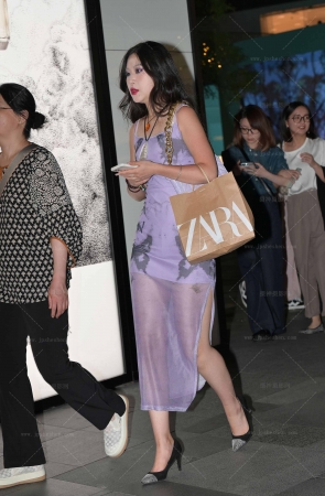 紫色雪纺连衣裙穿搭240517-9-54 15P