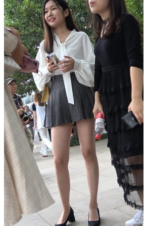 黑色百褶裙小姐姐