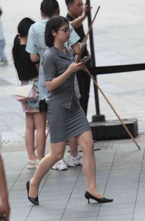 肉丝高跟街拍OL