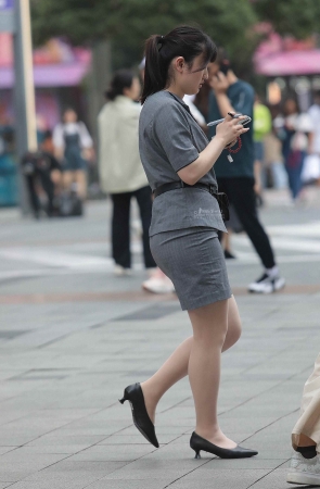 肉丝高跟街拍OL-14P