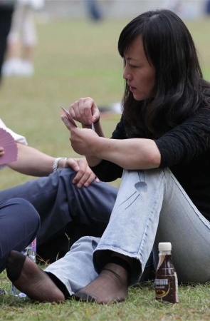 No375 极具杀伤力的少妇短黑丝风韵