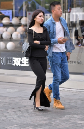 紧身裙裤性感美女