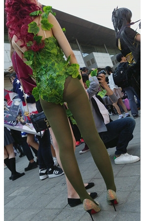 漂亮的绿美人cosplay