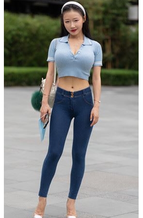 （套图）露腰牛仔紧身裤美眉(68P+1V)