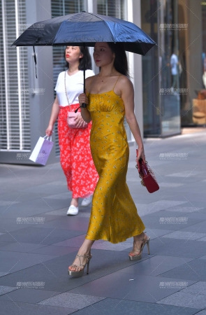 风韵的性感小花裙