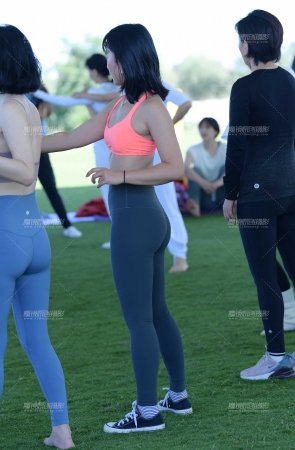 练习中的瑜伽美女