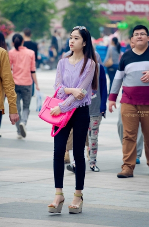 紧身九分裤，凉高