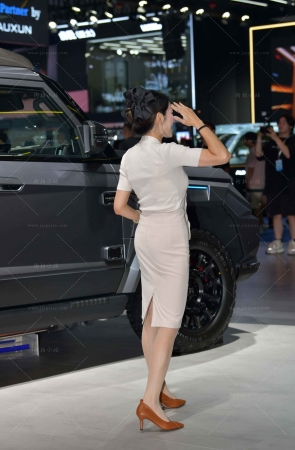 韵味的棕色高跟卖车主播