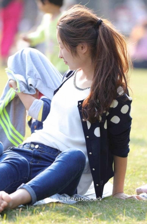 高颜值牛仔裤mm