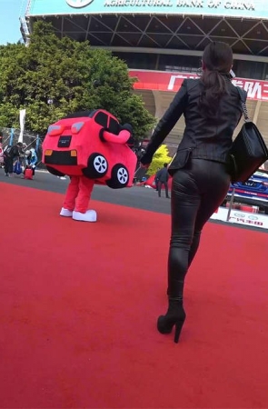 性感的紧身皮裤皮衣风韵少妇