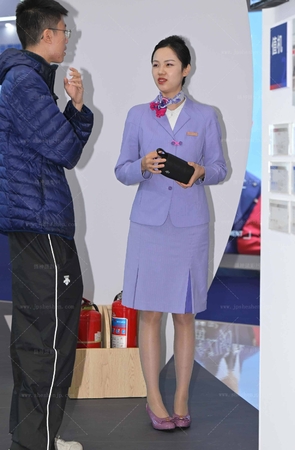 SH25-268-69√中国联合空姐-紫裙薄肉丝