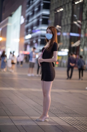 凯恩模拍作品 夜遇包臀裙美女