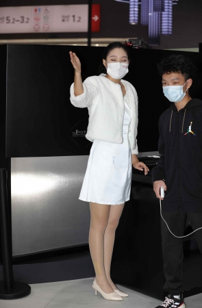 车展 礼仪 肉 丝高 跟小姐姐在工作