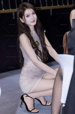 LB091-104P 杭州台球展-网红车模蔡悦的高跟美足