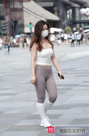 灰色紧身瑜伽裤美女MJ1000[800M]